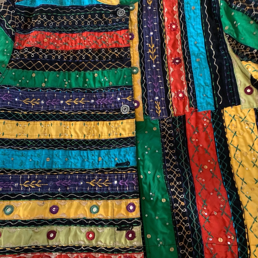 Chico’s multicolored quilted jacket size 1. - Picture 4 of 13